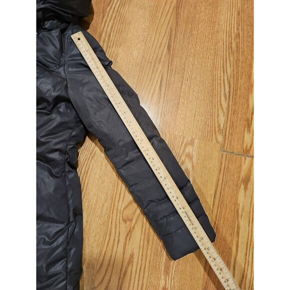 SOIA & KYO Grey Brushed Down Puffer Long Coat Jacket Sz XS EUC - Picture 11 of 13